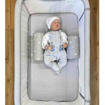 Cale bébé pour lit ou berceau,  Gris ,Made in France STELLA 2