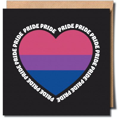 Cartolina d'auguri di orgoglio bisessuale.