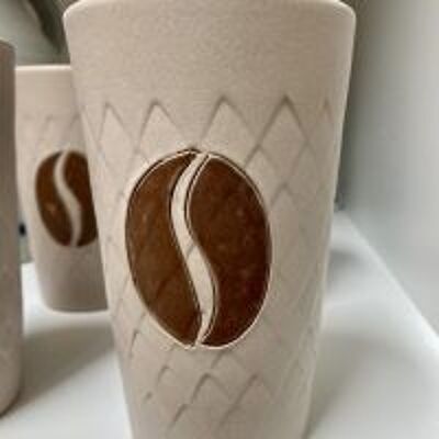 Gerippter Kaffeebecher – Latte Macchiato