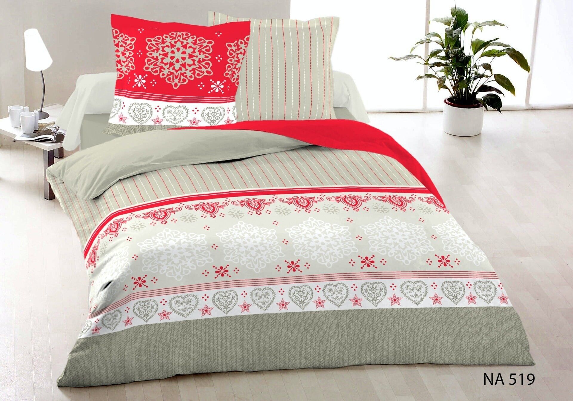 BONGOR GRAU HC 260x240 AO +2 PLATZIERTE KISSENBEZÜGE VP