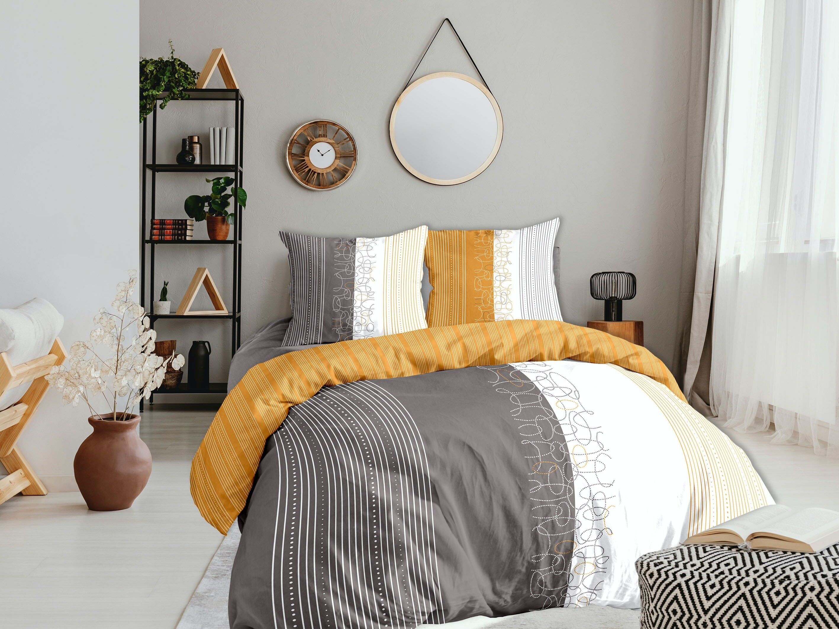 UMGEKEHRT APRIKOSE HC 240x220 AO + 2 PLATZIERTE KISSENBEZÜGE VP