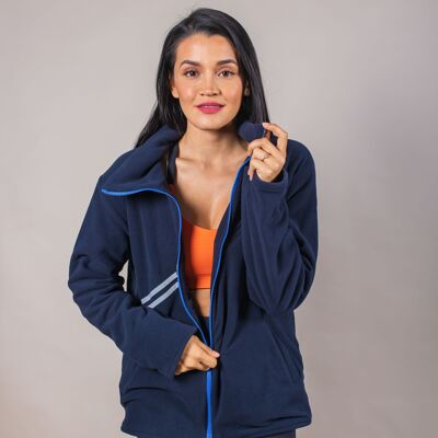 Reversible and recycled women's fleece jacket