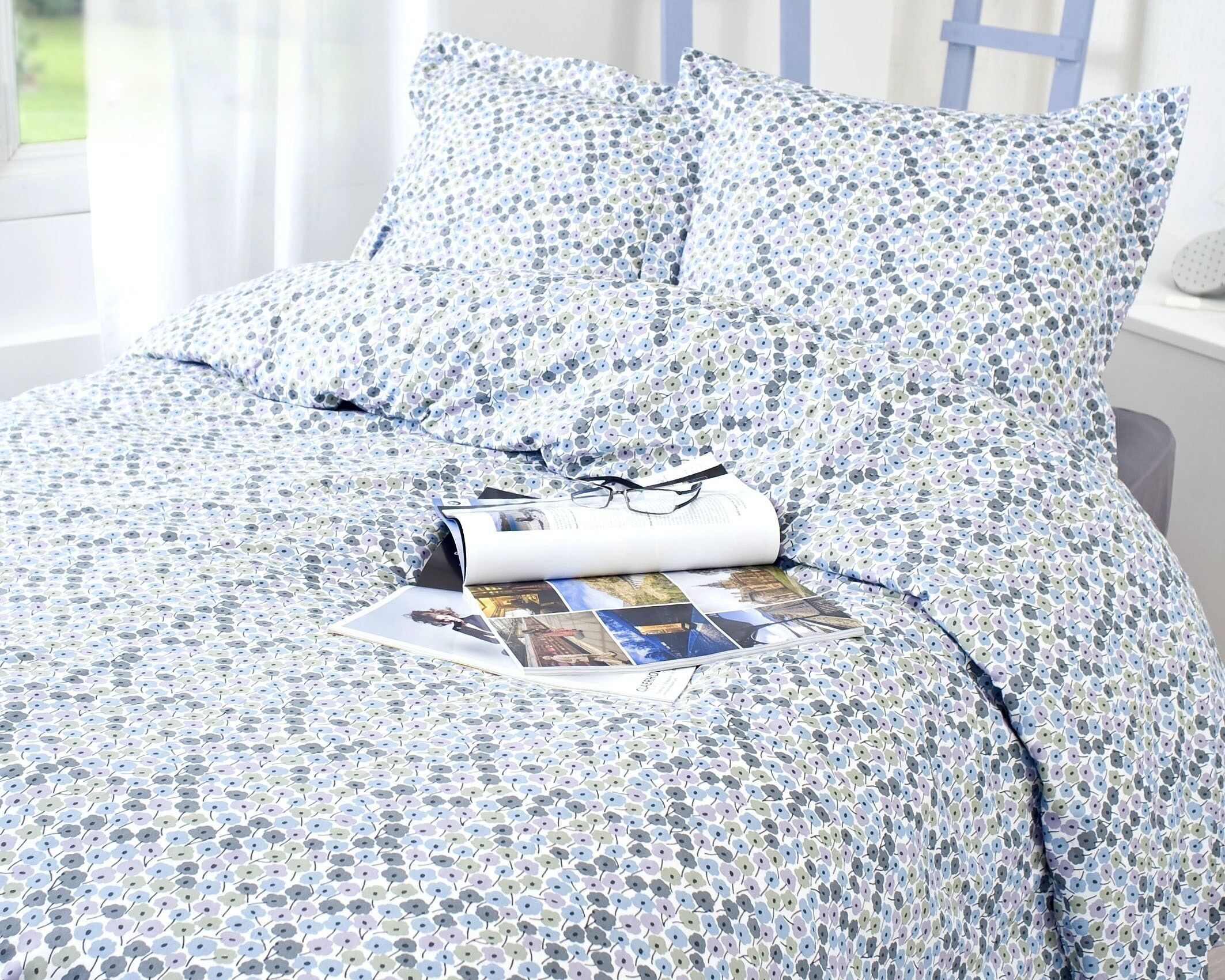 MOHN GRAU HC 260X240 + 2 KISSENBEZÜGE