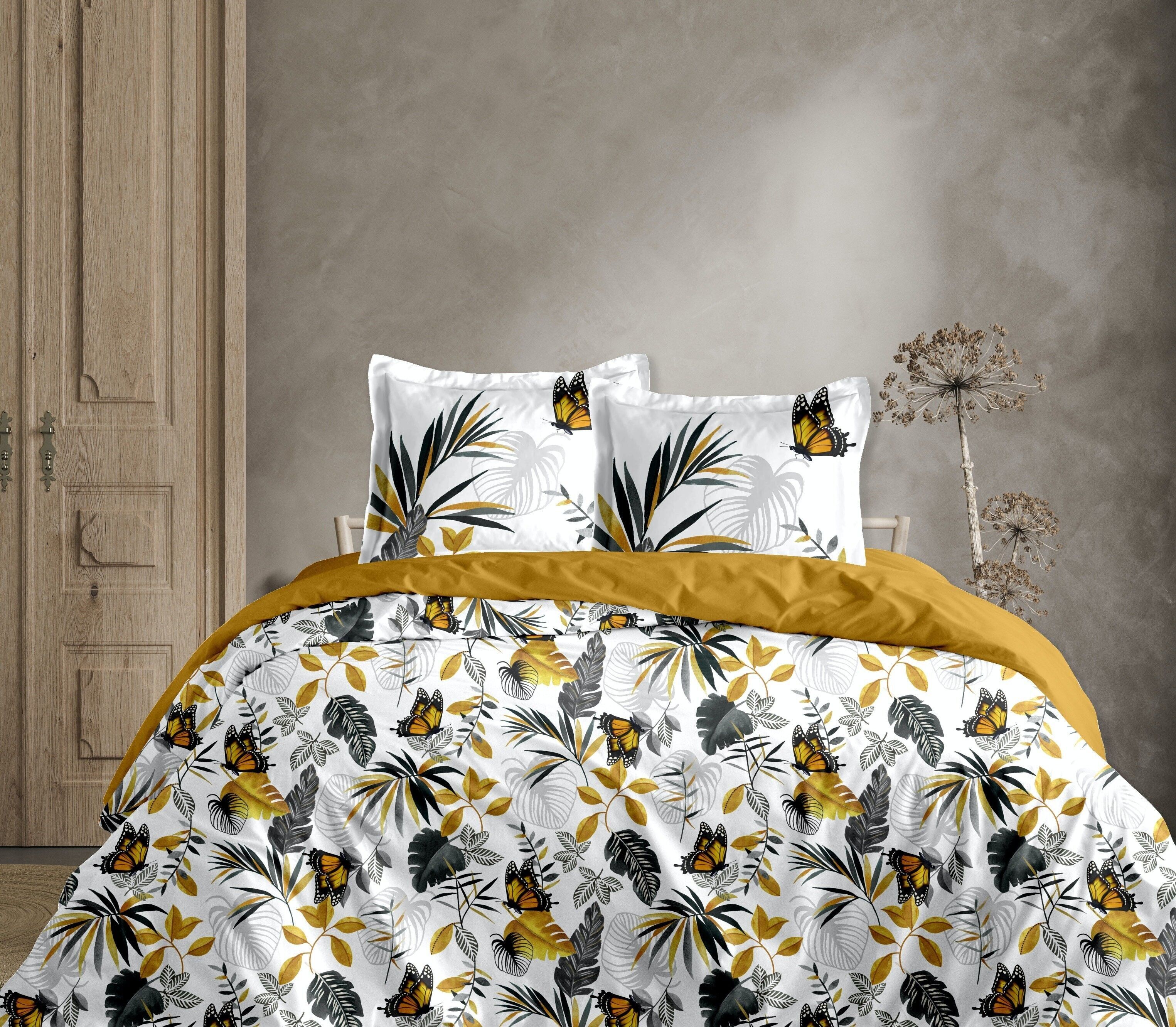 SCHMETTERLING GOLD HC 260x240 AO +2 PLATZIERTE KISSENBEZÜGE VP