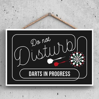 P2116 - Placa de madera para colgar con forma de dardos "Do Not Disturb Darts"