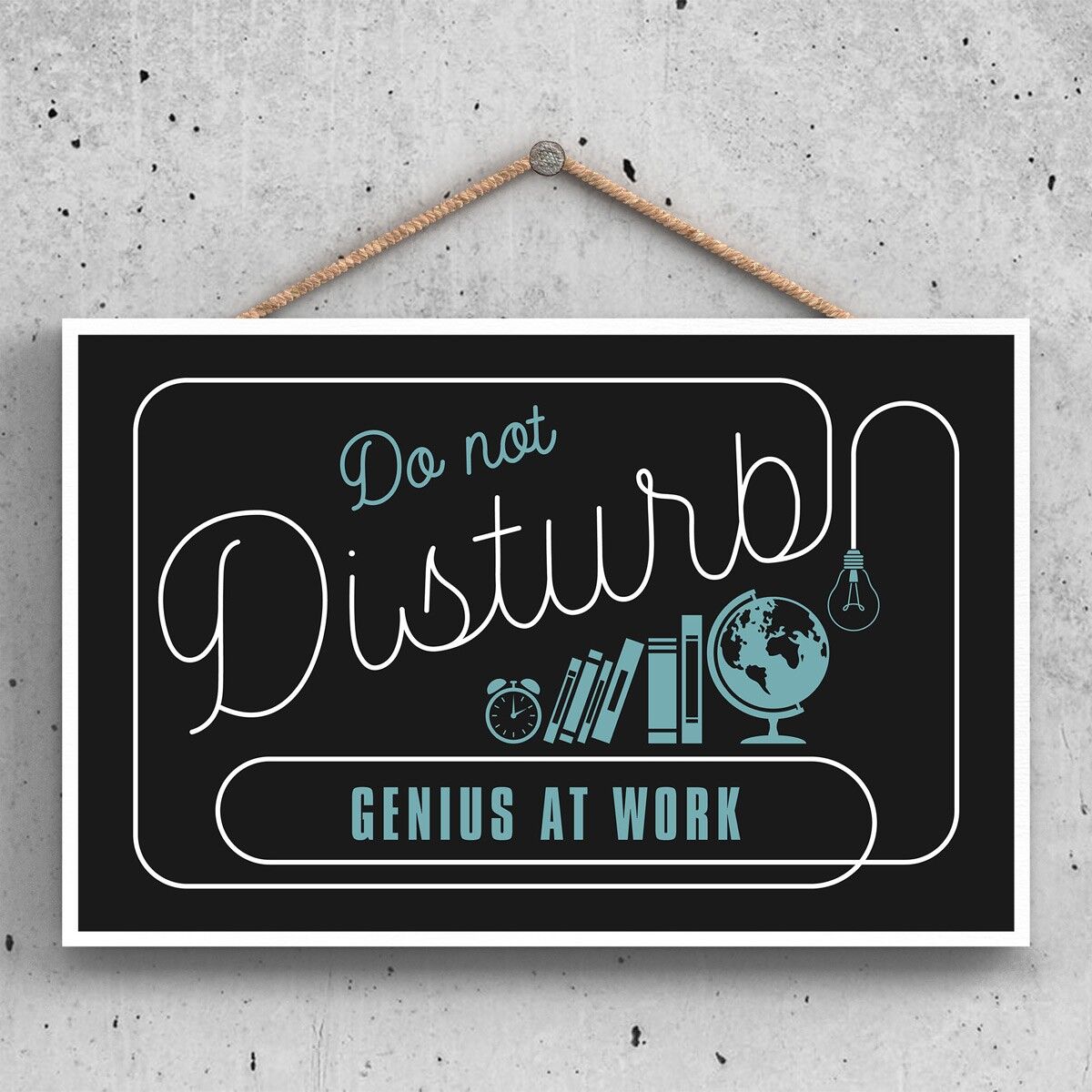 P2119 - Do Not Disturb Genius Divertente appendiabiti da appendere in legno