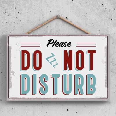 P2130 - Do Not Disturb Zzz Funny Hanging Hanger Wooden Plaque