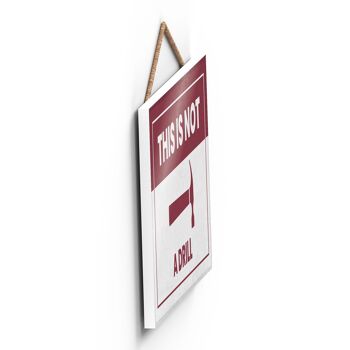 P2141 - Avertissement ceci n'est pas une perceuse Funny Hanging Hanger Plaque en bois 3