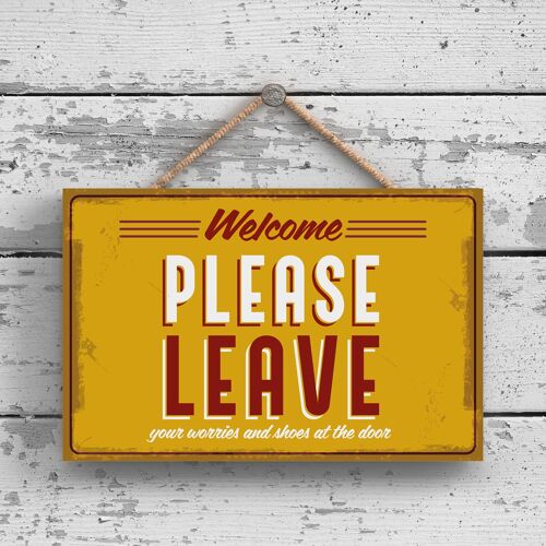 P2160 - Do Not Disturb Welcome Funny Hanging Hanger Wooden Plaque