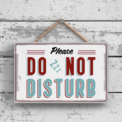 P2161 - Do Not Disturb Zzz Funny Hanging Hanger Wooden Plaque