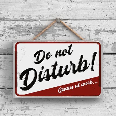 P2164 – Don't Disturb Genius Lustiger Aufhänger aus Holz