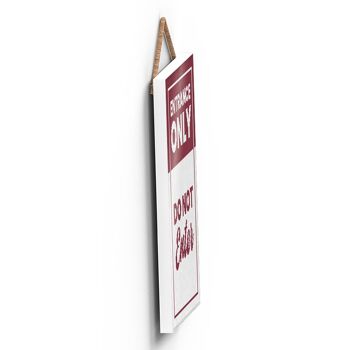 P2175 - Enseigne de typographie d'entrée seulement imprimée sur une plaque suspendue en bois 4