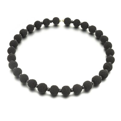 Collier boule tissé Springwire noir