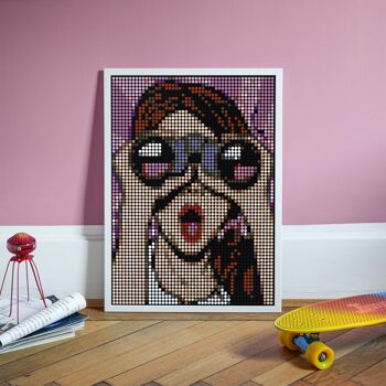 Ensemble pixel art avec points de colle - ooh 50x70 cm 3