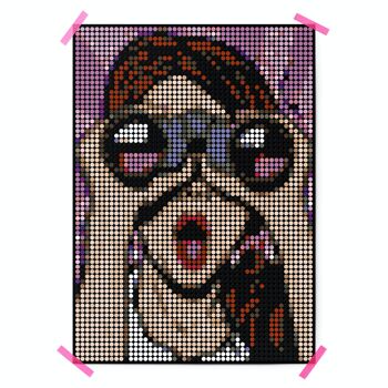 Ensemble pixel art avec points de colle - ooh 50x70 cm 4
