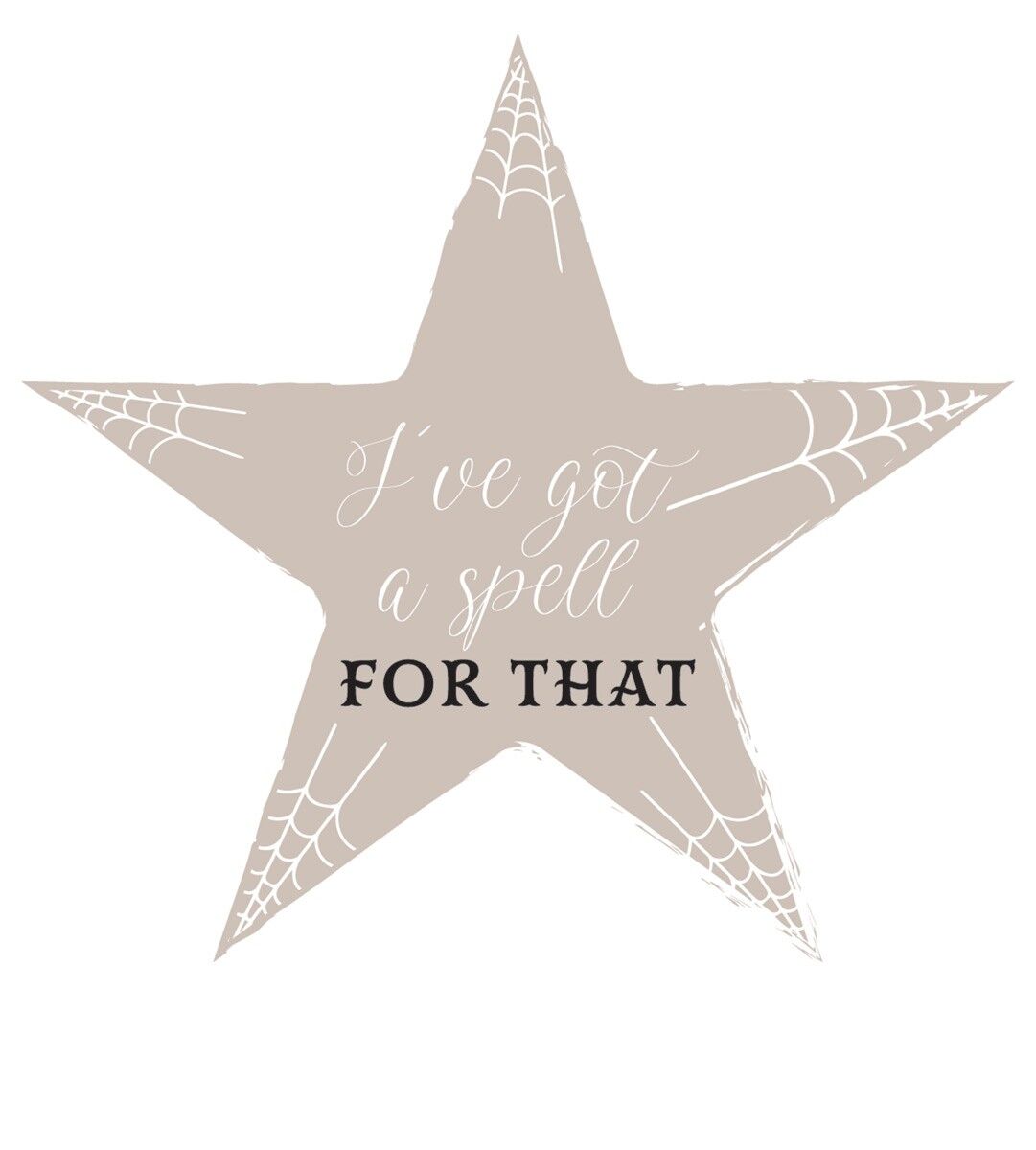 P2874 – Gute Hexe, sternförmige Hexerei, Halloween-Hängeschild aus Holz