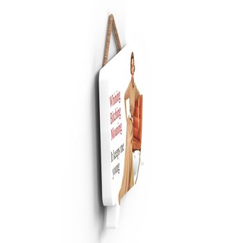 P3002 - Plaque à suspendre en bois en forme de bulle de dialogue humoristique Pin Up 3