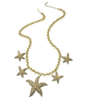 Collar de estrella de mar lavanda