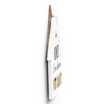 P3036 - Plaque décorative à suspendre en forme de maison en bois sur le thème des abeilles Honey I'M Home 3