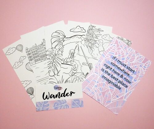 Wander Colouring Pages (5 pages)