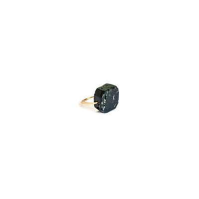 Gold plated tourmaline stone ring