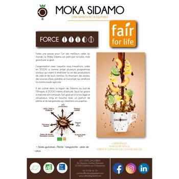 Cafés MOKA SIDAMO Ethiopie bio et équitable GRAIN ET MOULU 3