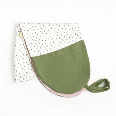 Housse de coussin d'allaitement Olive Raw