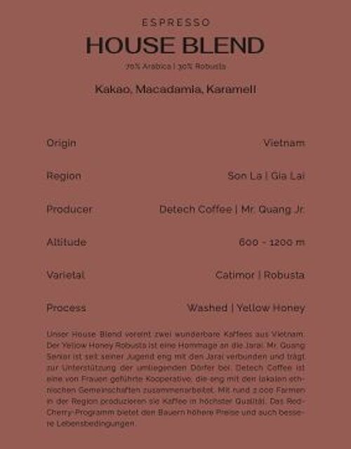 HOUSE BLEND | ESPRESSO