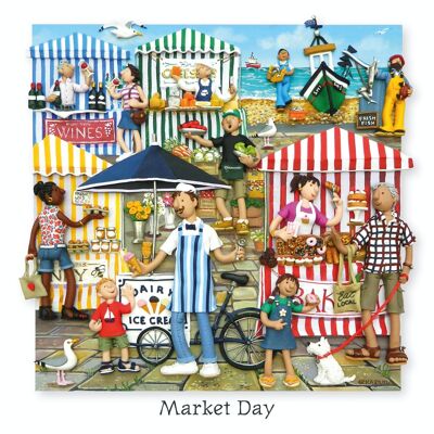 Blank greetings card - Market day