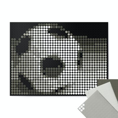Ensemble pixel art avec points de colle - football 30x40 cm