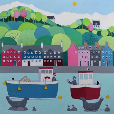 Blank greetings card - The one that got away from Tobermory Bay
