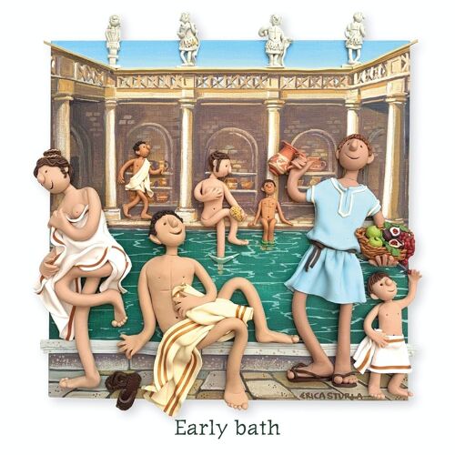 Blank greetings card - Early bath