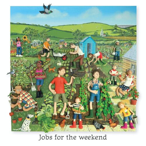 Blank greetings card - Jobs for the weekend