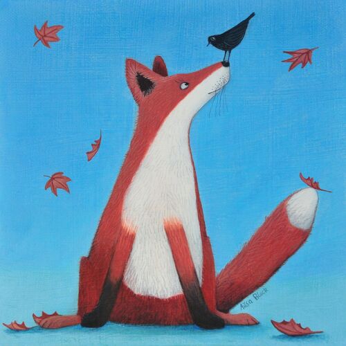 Blank greetings card - Foxy tales