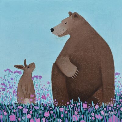 Blank greetings card - The unlikely friends