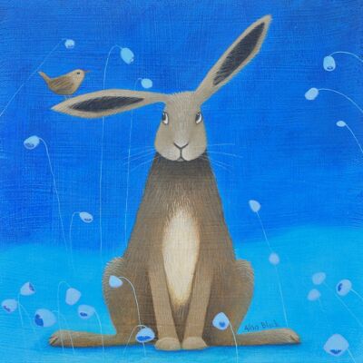Blank greetings card - Hare bells