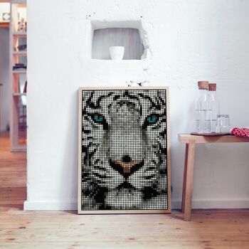 Set pixel art points de colle - tigre 50x70 cm 3