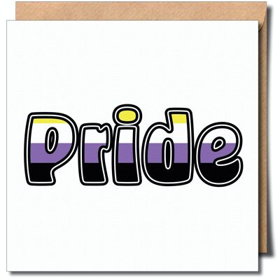 Biglietto d'auguri Pride non binario.