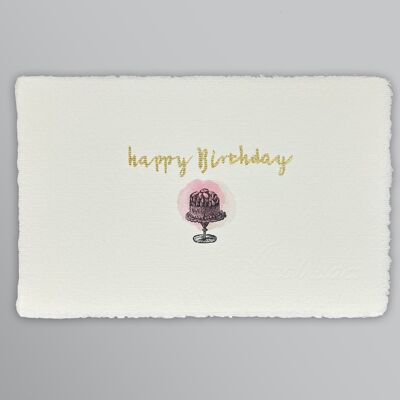 Postcard made of handmade Amalfi "Happy Birthday"