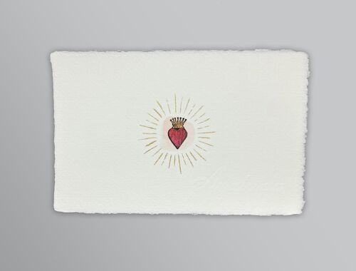 Postkarte aus Amalfi-Bütten "Radiant Heart" (ohne Text)