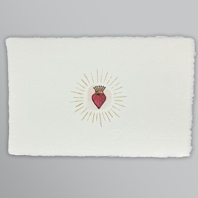 Postcard made of handmade Amalfi "Radiant Heart" (without text)