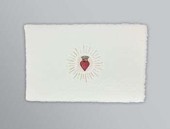 Carte postale faite à la main d'Amalfi "Radiant Heart" (sans texte) 1