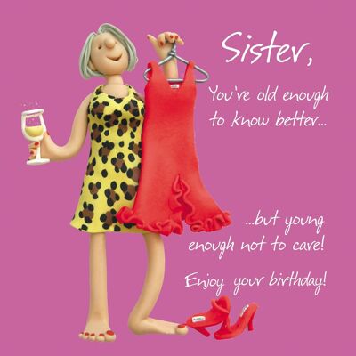 Relations birthday card - Sister