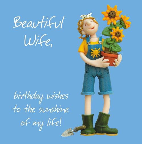 Relations birthday card - Beautiful wife
