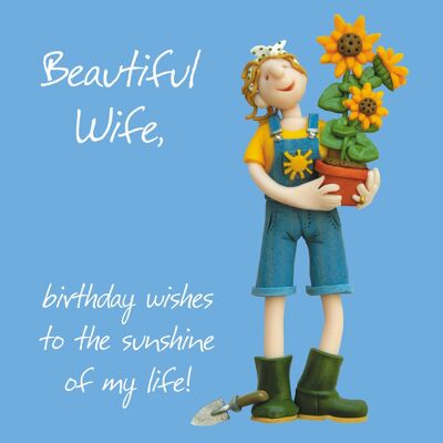 Relations birthday card - Beautiful wife