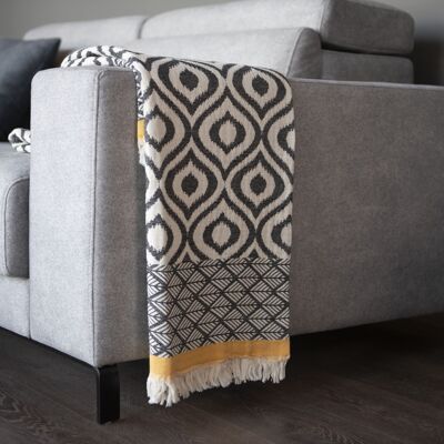 Asude | Turkish Cotton Throw Blanket | 135x170 cm