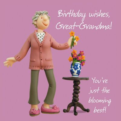 Relations birthday card - Best great grandma