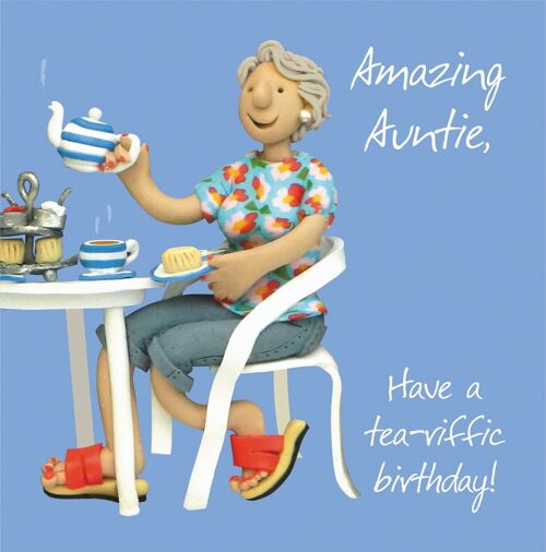 Relations birthday card - Amazing Auntie