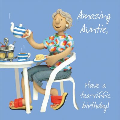 Relations birthday card - Amazing Auntie
