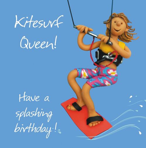 Birthday card - Kitesurf queen